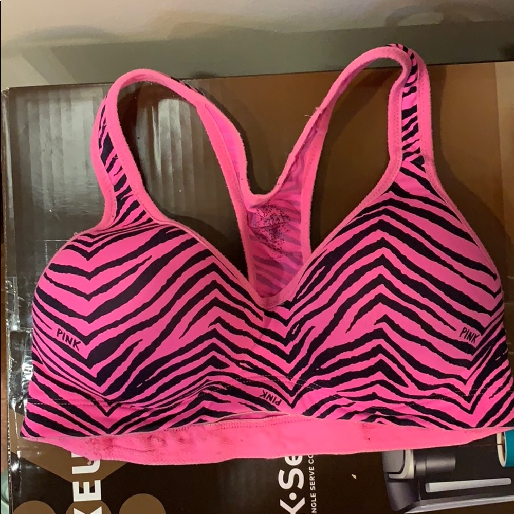 Padded Victoria pink sports bra